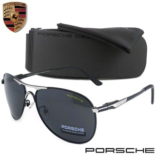 Polarized แว่นกันแดด แฟชั่น รุ่น PORSCHE UV 8722 C-1 สีดำ เลนส์โพลาไรซ์ ขาสปริง สแตนเลส สตีล แว่นตา Sunglasses