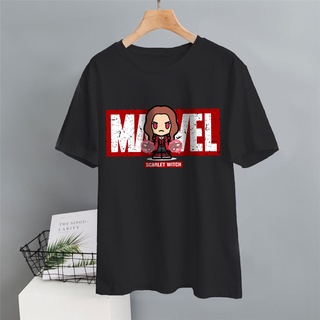 【พร้อมส่ง】เสื้อยืด พิมพ์ลายกราฟฟิค Marvel Scarlet Witch แนวสตรีท แฟชั่นสําหรับผู้ชาย และผู้หญิงS-5XL