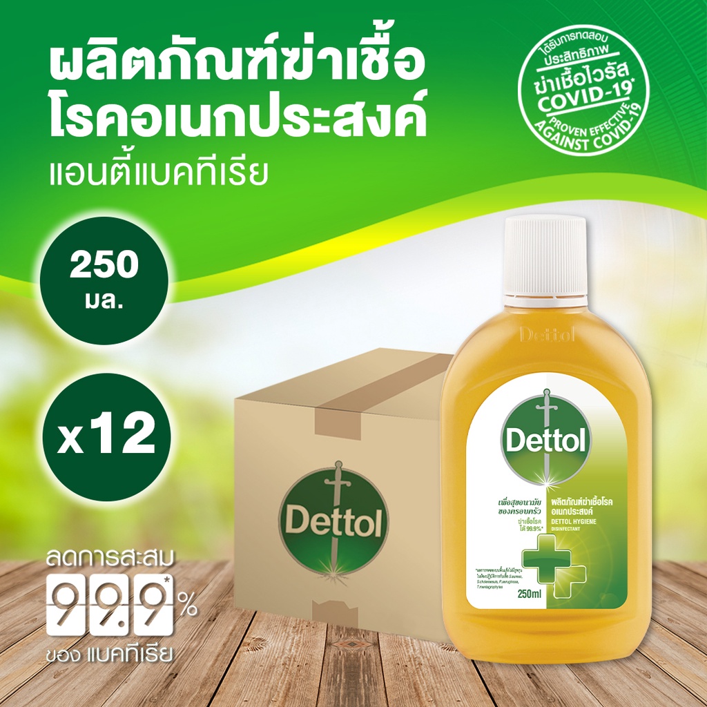 Dettol Hygiene Multi-use Disinfectant 250 ml X 12