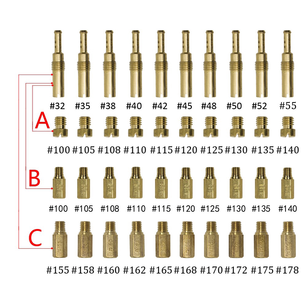 10 pcs คาร์บูเรเตอร์หลัก & Sub Injector PWK OKO CVK KOSO รถจักรยานยนต์