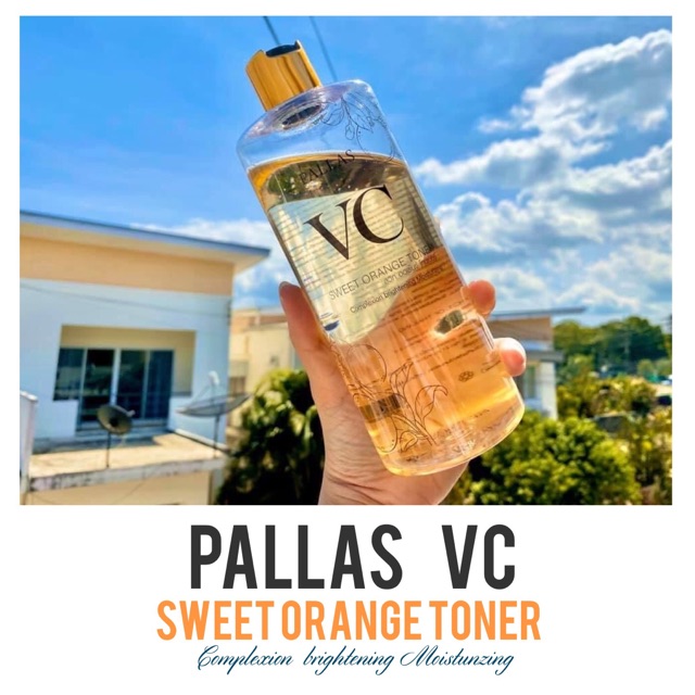 PALLAS VC หน้าใส ฉ่ำวาว ✨ 💯% ของแท้ SWEET ORANGE TONER ขวดใหญ่ สุดคุ้ม 500 ml.