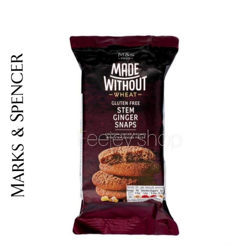 m&amp;s made without wheat gluten free 🍪 gluten free ginger snaps 170g. คุกกี้ผสมขิง