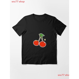 New Cherry Magic Sticker Essential T-Shirt เสื้อยืดพิมพ์ลาย คอกลม แฟชั่น เสื้อยืดคู่รัก Unisex