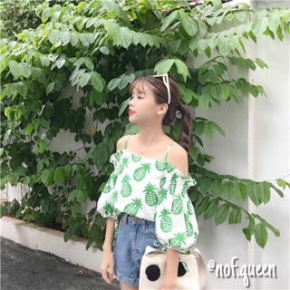 ✿พร้อมส่ง✿ Pineapple shirts 🍍