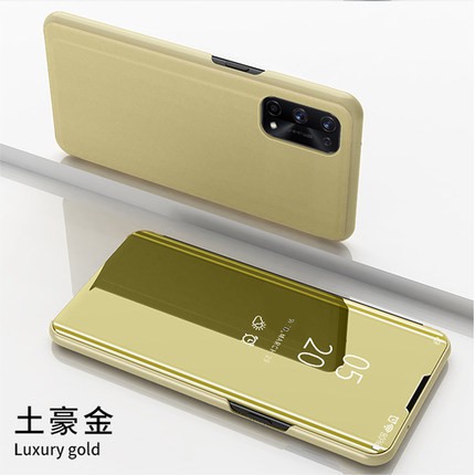 เคสฝาเปิดปิดเงา Case Realme 7Pro / Realme C12 / C15 เคสฝาพับตั้งได้ เคสกันกระแทก