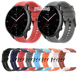 สายนาฬิกาข้อมือซิลิโคนนิ่ม 20 มม. 22 มม. สําหรับ Huami Amazfit GTR Mini GTR3 Pro 42 มม. 47 มม. Bip5 GTR2 GTR4 GTR2E 2 3 4 Bip 5