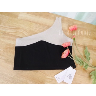 LAB SILK Crop ทูโทน ทรงปาดไหล่