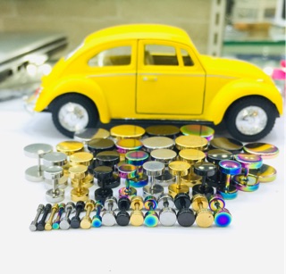 💥ราคา1ข้าง💥 จิวหูดัมเบลสแตนเลสแท้ 100% ใส่ไม่ลอก ไม่ดำ ไม่แพ้ เหมาะสำหรับคนแพ้ง่าย