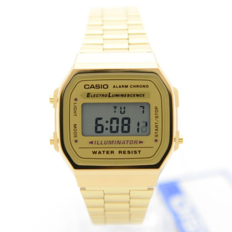 นาฬิกาข้อมือ Casio Gold tone รุ่น A168WG-9WDF นาฬิกากันน้ำ- Gold