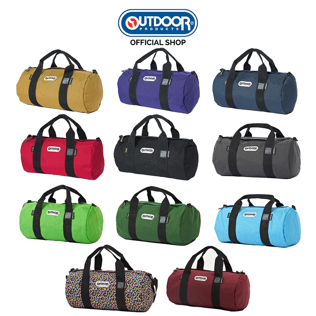 Unisex Fabric Mix Boston Bag - Black
