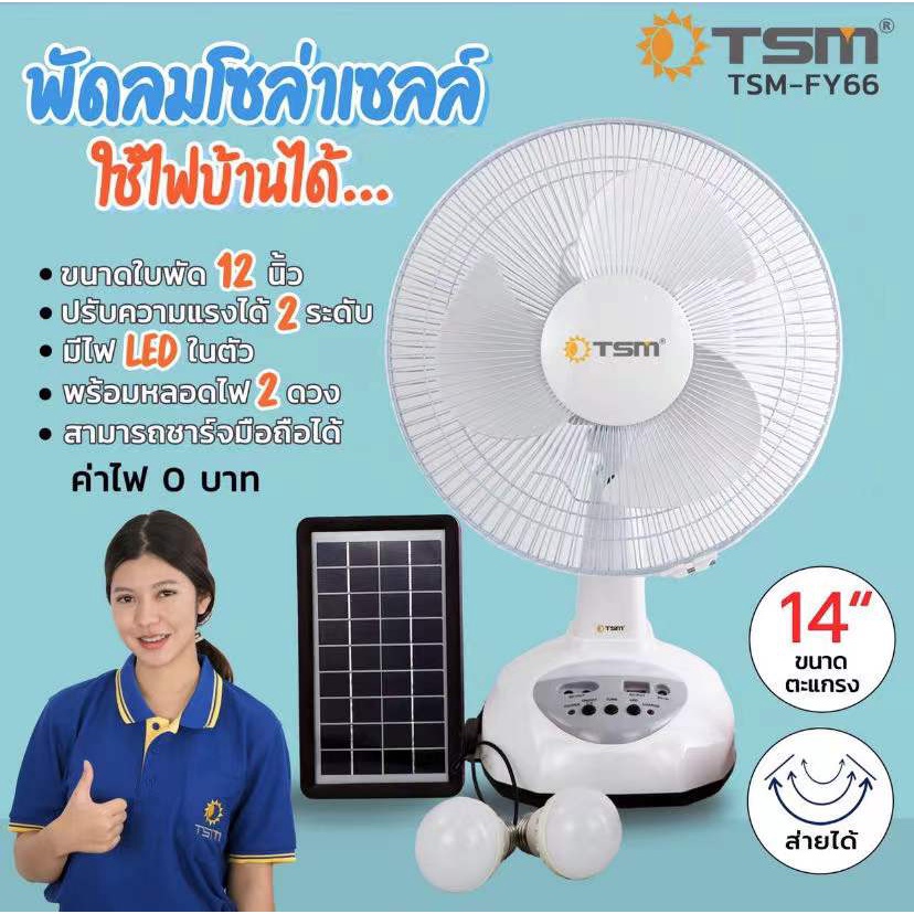 พัดลมโซล่าเซลล์TSM-FY66และTSM-FY67