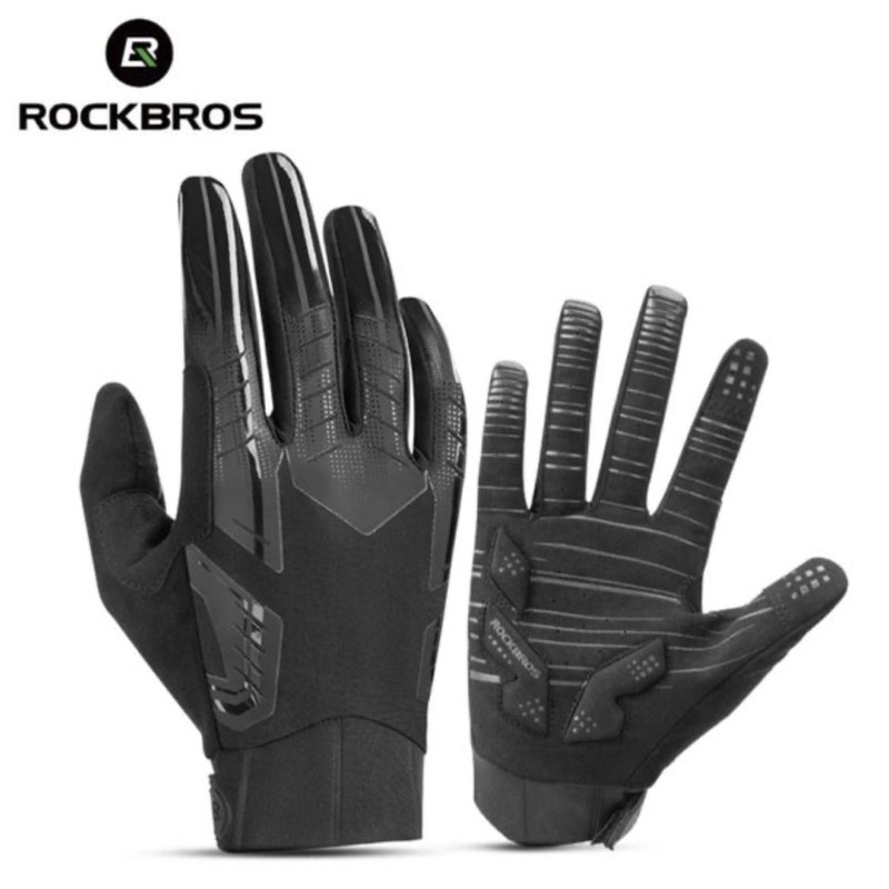 ROCKBROS S208 L ถุงมือรถจักรยานยนต์จักรยาน MTB ถุงมือกลางแจ้งความร้อน Windproof Hand Protector ขี่อุ