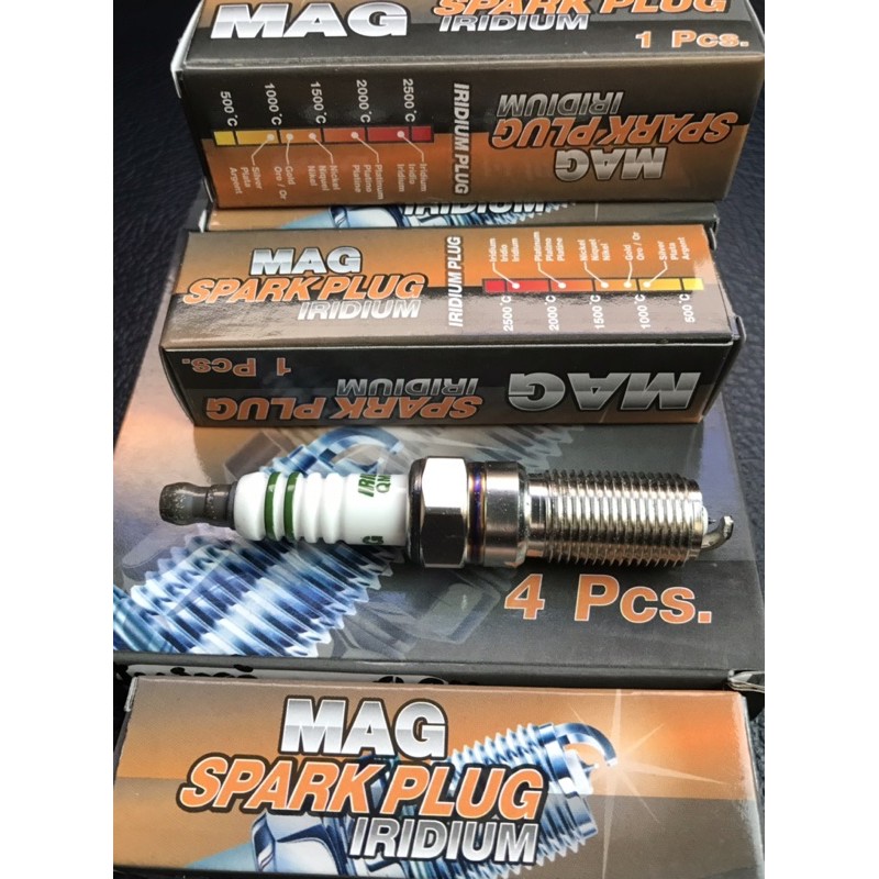หัวเทียน MAG IRIDIUM มี 4 หัวต่อกล่องใช้กับฟอร์ดเอคโค่ สปอร์ต เฟียสต้า