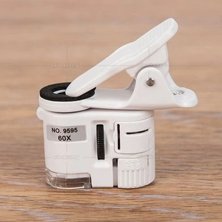 60X โทรศัพท์กล้องซูมไมโครสโคป Telephoto กล้องไมโครเลนส์หนีบ LED สีขาว/ไฟฉายหลอดยูวีสำหรับสมาร์ทโฟน