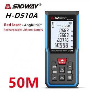 Sndway เทปวัดระยะทางดิจิทัล เลเซอร์ 50 ม. 70 ม. 120 ม. H-D510A H-D710A H-D100A H-D120A