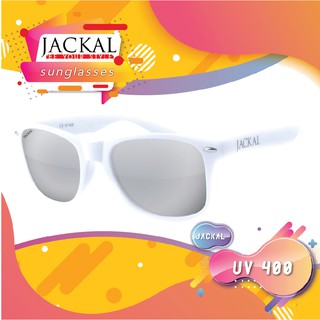 JACKAL SUNGLASSES แว่นตากันแดด รุ่น TRAVELLER JS069 (White/ Silver Mirror Lens) ฟรี ซองใส่แว่นตา+ผ้าเช็ดแว่น