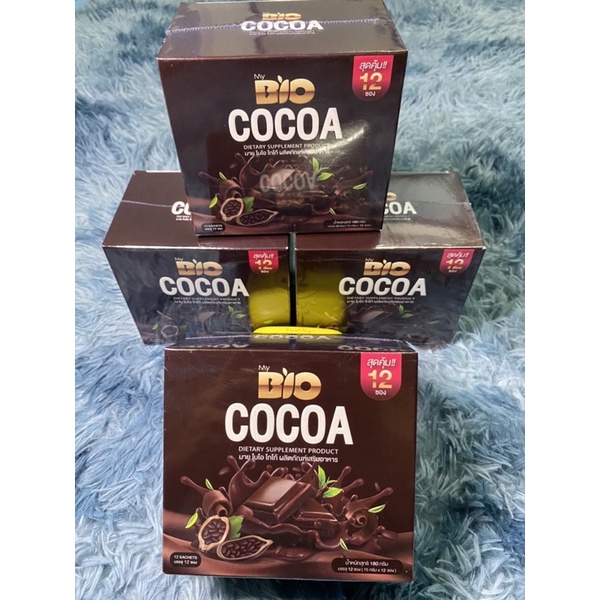 ใหม่!! Bio cocoa mix โกโก้ ไบโอ แบรนด์คุณจันทร์ ((12 ซอง))