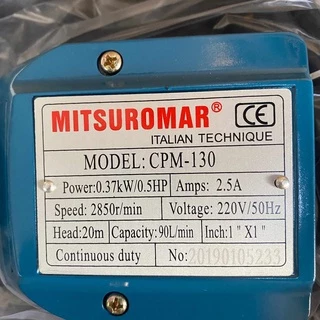 เครื่องสูบน้ำ ปั้มสูบน้ำไฟฟ้า หอยโข่ง อิตาลี่ MITSUROMAR ขนาด 1-3 นิ้ว ส่งไกล เสียงเงียบ 1ใบพัด ขดลวดมิเนียมอย่างดี