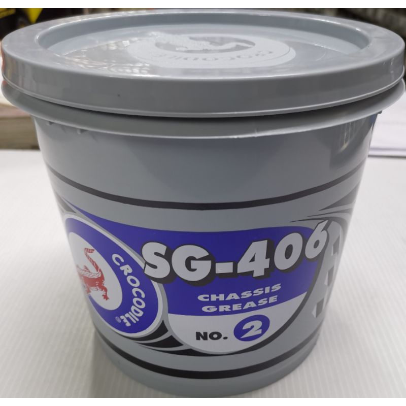 CROCODILE SG-406​ NO.2​ จารบี​ ตราจระเข้​ SG-406​ #2​ เนื้อเขียว​ 2 ก.ก.