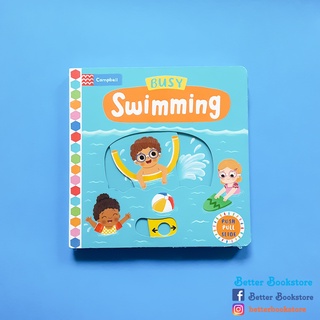 Busy: Swimming 🏊 หนังสือเด็ก บอร์ดบุ๊คพร้อมกิจกรรม ภาษาอังกฤษ