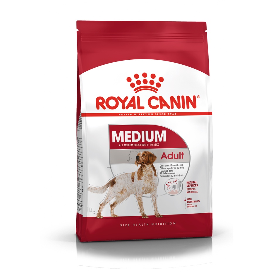 Royal canin Medium adult 10kg สูตรสุนัขโตพันธุ์กลางอายุ 1-7ปีexp.02/2027