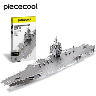 Piececool บล็อคตัวต่อโมเดลเครื่องบิน 3D CVN-65 DIY ของเล่นสําหรับเด็ก ผู้ใหญ่