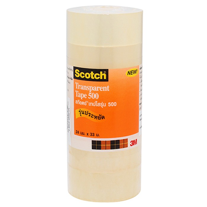 เทปใส 3M Scotch รุ่น 500 แกน 1 นิ้ว ทุกขนาด สก๊อตช์ Transparent Tape (1 ชิ้น) - รูปที่ 2