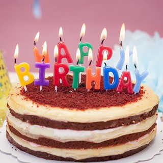 • พร้อมส่ง • เทียวันเกิด HAPPY BIRTHDAY เทียนตกแต่งเค้ก
