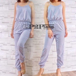 Jumpsuit สายเดี่ยว  ขายาว จั๊มปลายขา  เนื้อผ้าไหมอิตาลี ใส่สบายตัว ใส่ชิวๆอากาศร้อนๆ