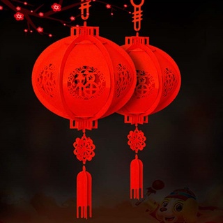 1 ชิ้น Cny สีแดง โคมไฟนําโชค แขวน สุขสันต์วันปีใหม่จีน เทศกาลฤดูใบไม้ผลิ ตกแต่งบ้าน