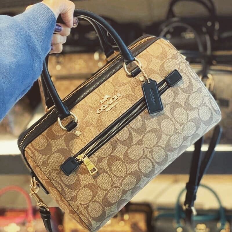 COACH ROWAN SATCHEL IN SIGNATURE CANVAS