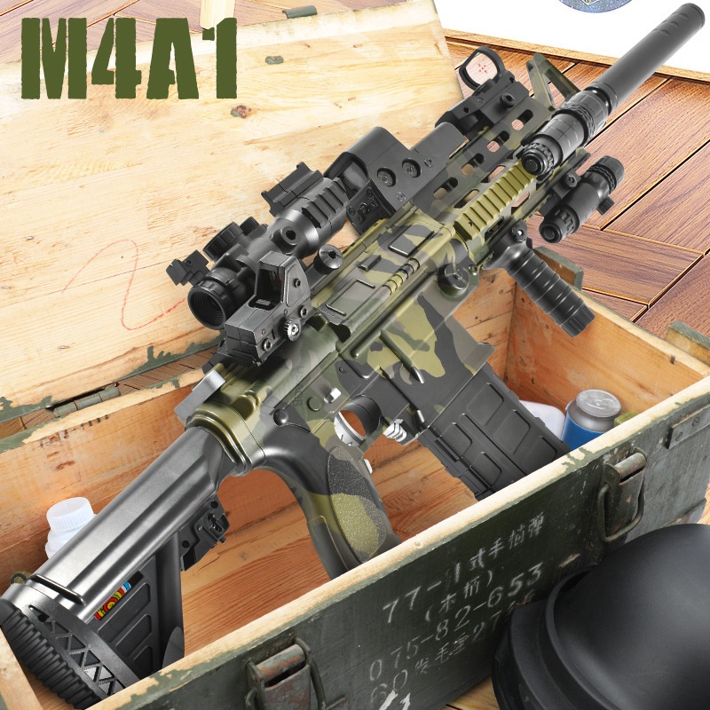 ♙✾✟M4A1 Electric Burst Toy Air Gun Toy Rifle Gun Weapon Blaster Shotgun Replica With Soft Bullets For Children Adults CS