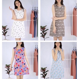 New Basic dress : เดรสคอกลมแขนกุด ทรง A ซับในทั้งชุด มีให้เลือกหลายสี หลายไซด์