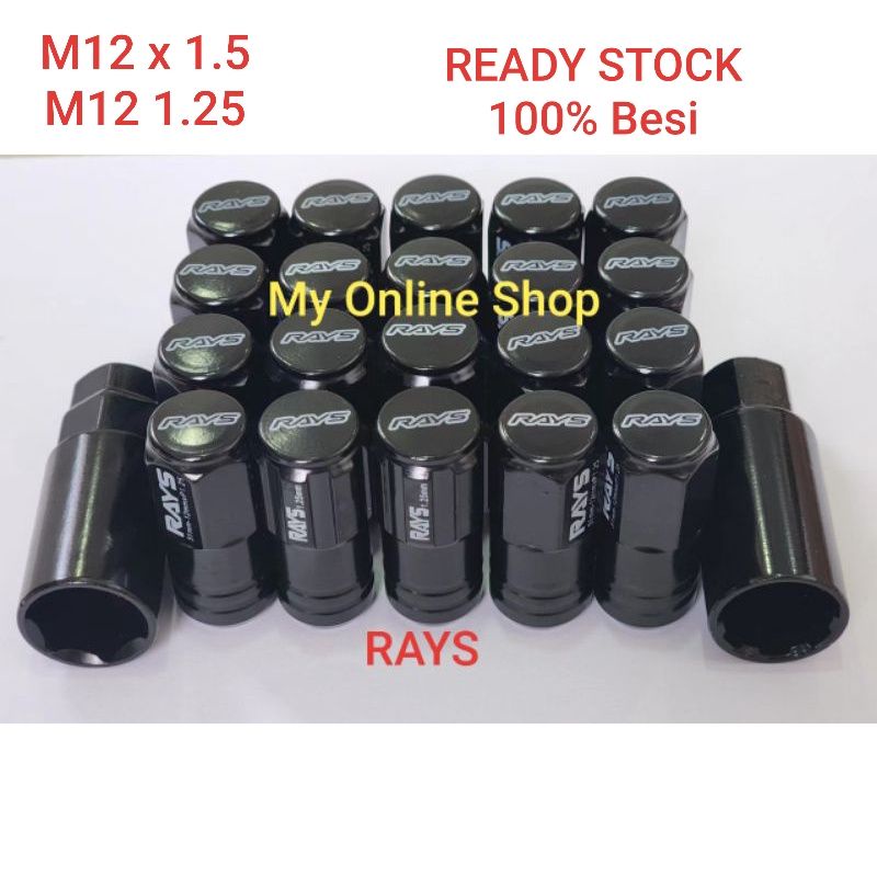 RAYS Tyre nut น็อตล้อ น็อตกันขโมย น็อตล้อยาว น็อตเหล็ก M12 x 1.5