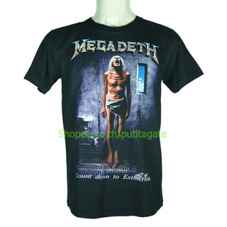 เสื้อวง Megadeth เสื้อไซส์ยุโรป เมกาเดธ PTA1544 เสื้อวงร็อค เมทัล สากล