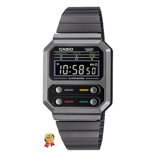 แท้แน่นอน 100% ออกใหม่ล่าสุด กับ Casio A100-WEGG-1ADF อุปกรณ์ครบทุกอย่างพร้อมใบรับประกัน CMG ประหนึ่งซื้อจากห้าง