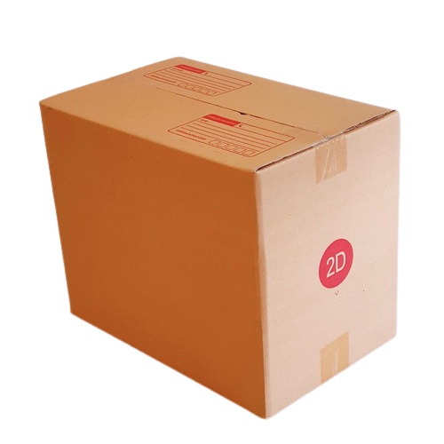 กล่องไปรษณีย์ เบอร์ 2D พิมพ์จ่าหน้า (1ใบ) กล่องพัสดุ กล่องปิดฝาชนราคาถูกกกก!!