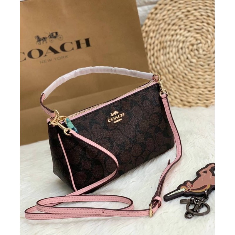 Coach Messico Top Handle Pouch In Signature Coated Canvas Shopee Thailand
