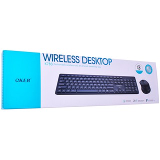 Oker คีย์บอร์ด WIRELESS KEYBOARD+MOUSE SET OKER K-783 2.4GHz