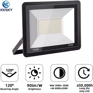KKSKY สปอตไลท์ led สปอตไลท์ ไฟสว่าง Spotlight LED (ใช้ไฟบ้าน220V) แสงขาว กันน้ำIP67 30W 50W 150W 200W 300Wไฟสนามเด็กเล่น