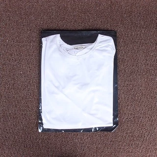 ถุงแพ็คเสื้อแบบหน้าใสหลังดำมีลาย ซิปรูด มีรูระบาย ซองใส่เสื้อ ราคาถูก จำนวน 50 ใบ มีของพร้อมส่ง ส่งไว ส่งทุกวัน