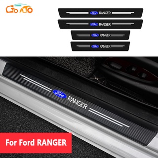 GTIOATO สำหรับ Ford Ranger 4ชิ้น คาร์บอนไฟเบอร์ แผ่นกันรอยประตูรถยน Carbon Fiber กันรอยประตูรถยนต์ สติ๊กเกอร์ติดรถ