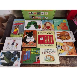 เซท 12 เล่ม First book for baby box set board book บอร์ด​บุค​ เล่มแรก เด็ก hungry caterpillar/bunny/brown bear/dear zoo