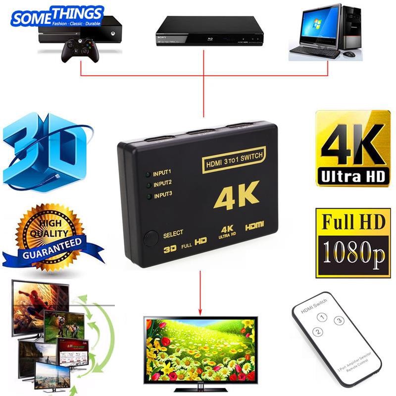 SALE TV ADAPTER 3 พอร์ต HDMI สวิชท์สำหรับแยกสัญญาณ 3 In 1 OUT กล่องกระจายสัญญาณ + REMOTE Auto SWITCH 1080P HD #คำค้นหาเพิ่มเจลทำความสะอาดฝุ่น Super Cleanสาย AC PoWer1.8 G-LINGการ์ดรีดเดอร์ Card Readerสายต่อจอ Monitorสายชาร์จกล้องติดรถยนต์