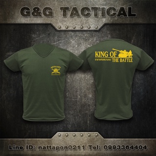 เสื้อยืดแขนสั้นทหาร KING OF THE BATTLE ราชาแห่งสนามรบ