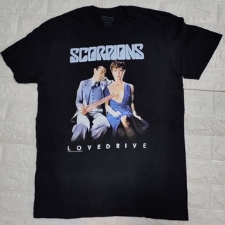 เสื้อยืดคอกลมcrew neckเสื้อยืด วงScorpions ลิขสิทธิ์แท้S-4XL