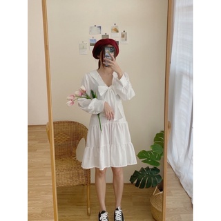 Jisoo dress|เดรสกระโปรงแขนยาว