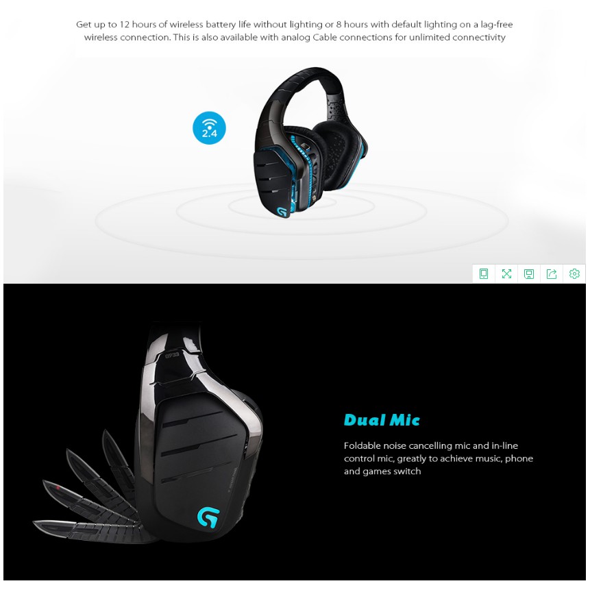 Logitech G933 ห ฟ งอ นเอ ยร พร อมไมโครโฟน Rgb 7 1 Shopee Thailand