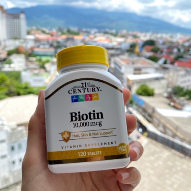 เคลียร์สต๊อก ถูกสุด🔥 21st Century Biotin ไบโอติน 10,000 mcg, 120 Tablets บรรจุ120เม็ด