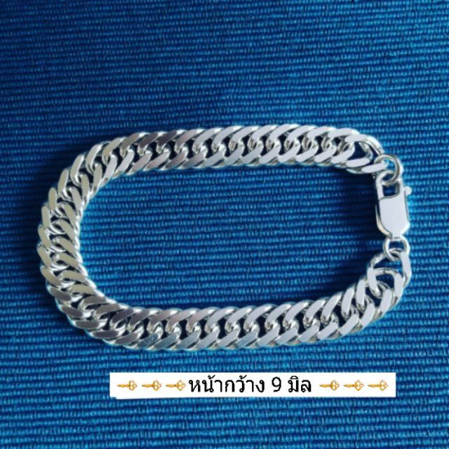 น้ำหนักเงิน 2 บาท (31 กรัม).สร้อยข้อมือเงินแท้.ลายอิตาลี่ (italy) เงินแท้ทั้งเส้น.ไม่ใช่งานชุบ.